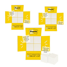 Post-it Transparent Notes, 2.8 in. x 2.8 in., Pastel Sticky Notes, School Supplies, Office Products, Great for Studying, 2 Pads