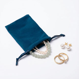 QIANF 12pcs Navy Velvet Drawstring Bags 3x4 inches Small Velvet Cloth Gift Bags Jewelry Pouches for Storage Wedding Party Favor Christmas