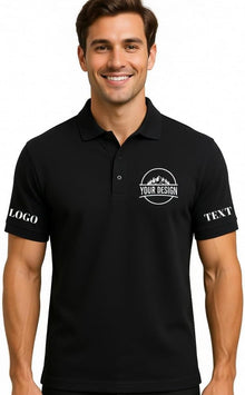 Custom Polo Shirts for Men Women, Personalized Business Golf Shirt, Customized Breathable Casual Polo Shirts for Company