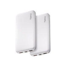 Miady 2-Pack Portable Charger, Slim 10000mAh Power Bank Travel Battery Pack 3 Outputs 2 Inputs Compatible with iPhone 17/16/15/14/13 Galaxy S24/22 iPad Android etc (Black+White)