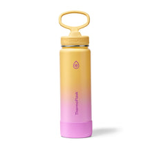 ThermoFlask Stainless Steel Water Bottles 2-Pack - Double-Wall Vacuum Insulated 24 oz BPA-Free Spout Lids - Keeps Drinks Cold 24 Hrs, Hot 12 Hrs - Leakproof, Dishwasher Safe, White/Coral