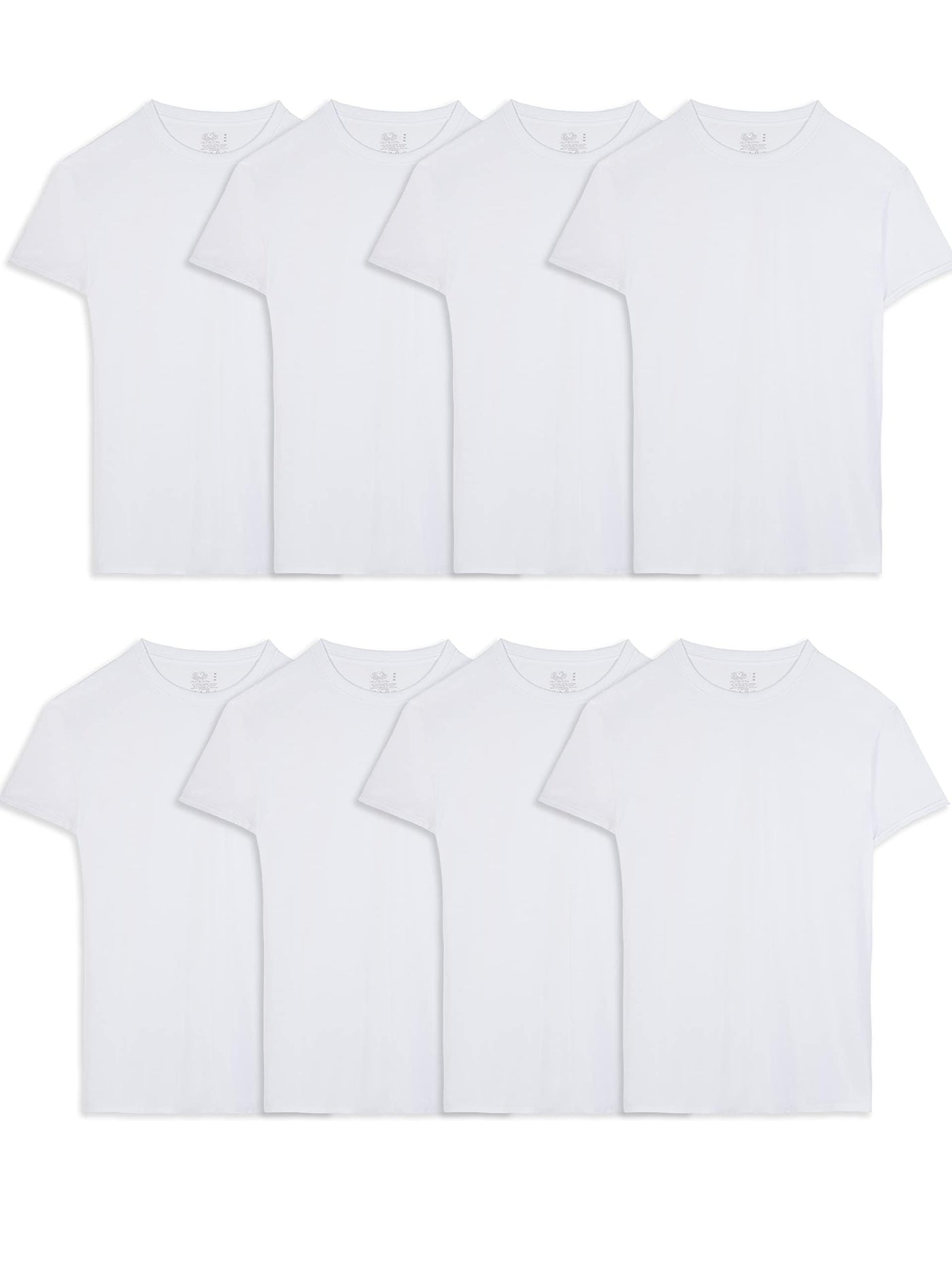 Fruit of The Loom Men's Crew Tee Undershirts, Moisture Wicking & Tag Free, Also Available in Big & Tall
