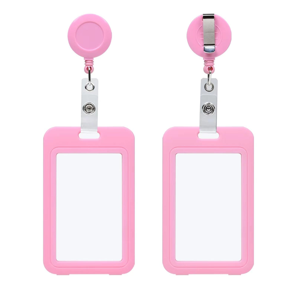 Retractable ID Badge Holder with Breakaway Lanyard,Heavy Duty Badge Reel,Detachable Keychain, Cruise Ship Cards Holder,for Nurse Officer Teacher Security Staff Women Men