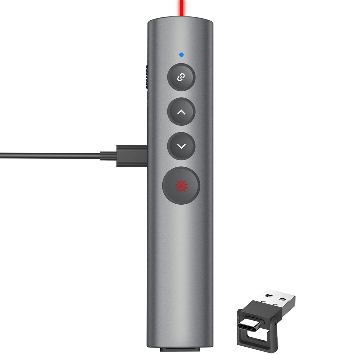 Presentation Clickers for PowerPoint, Clicker for Laptop Presentations Remote, USB Wireless Presenter Remote, Power Point Remote Clicker for Computer/Mac/PPT/Google Slide Advancer