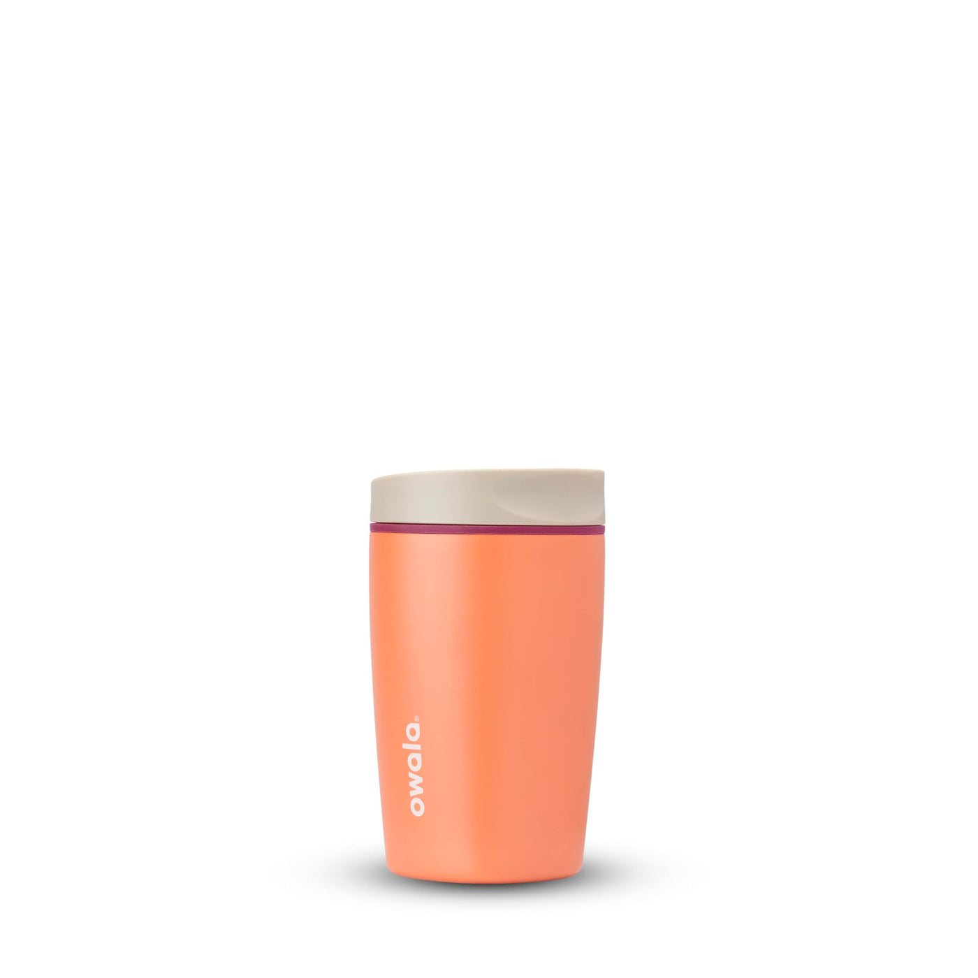 Owala SmoothSip Slider Insulated Stainless Steel Coffee Tumbler, Reusable Iced Coffee Cup, Hot Coffee Travel Mug, BPA Free 20 oz, Vanilla Bean