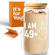 wtisan Housewarming Gifts for New Home - Sweet Home Aesthetic Can Shaped Glass Cup, 16oz Iced Coffee Tumbler - House Warming Gift Ideas with Lid, Straw & Card for Couple, New Homeowner