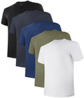 5 Pack-03-black/White/Blue/Green/Dark Gray--crewneck