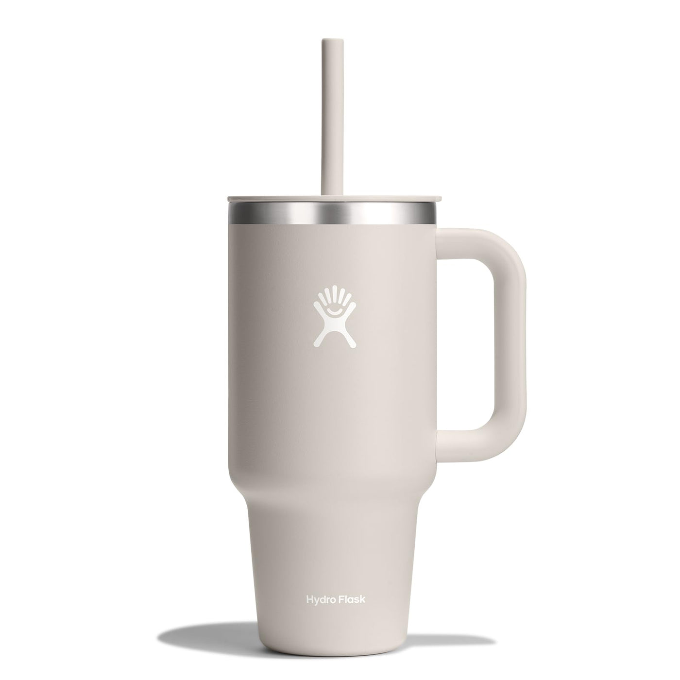 Hydro Flask Travel Tumbler with Handle, Lid and Straw - Insulated Stainless Steel in 32 Oz Trillium