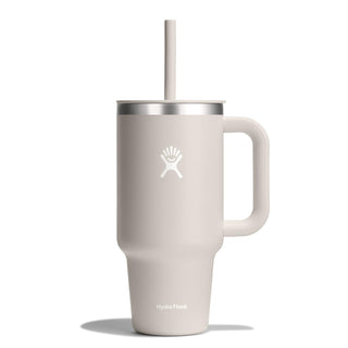 Hydro Flask Travel Tumbler with Handle, Lid and Straw - Insulated Stainless Steel in 32 Oz Trillium