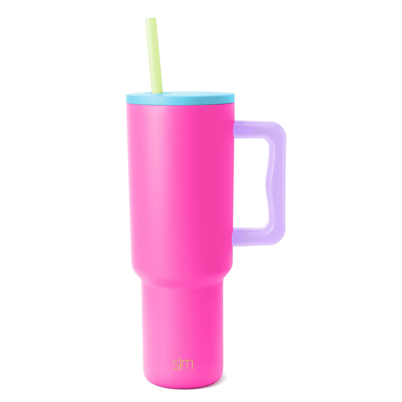 Simple Modern 40 oz Trek Tumbler with Handle and Straw Lid | Cup Holder Friendly Insulated Stainless Steel Travel Mug | Midnight Black