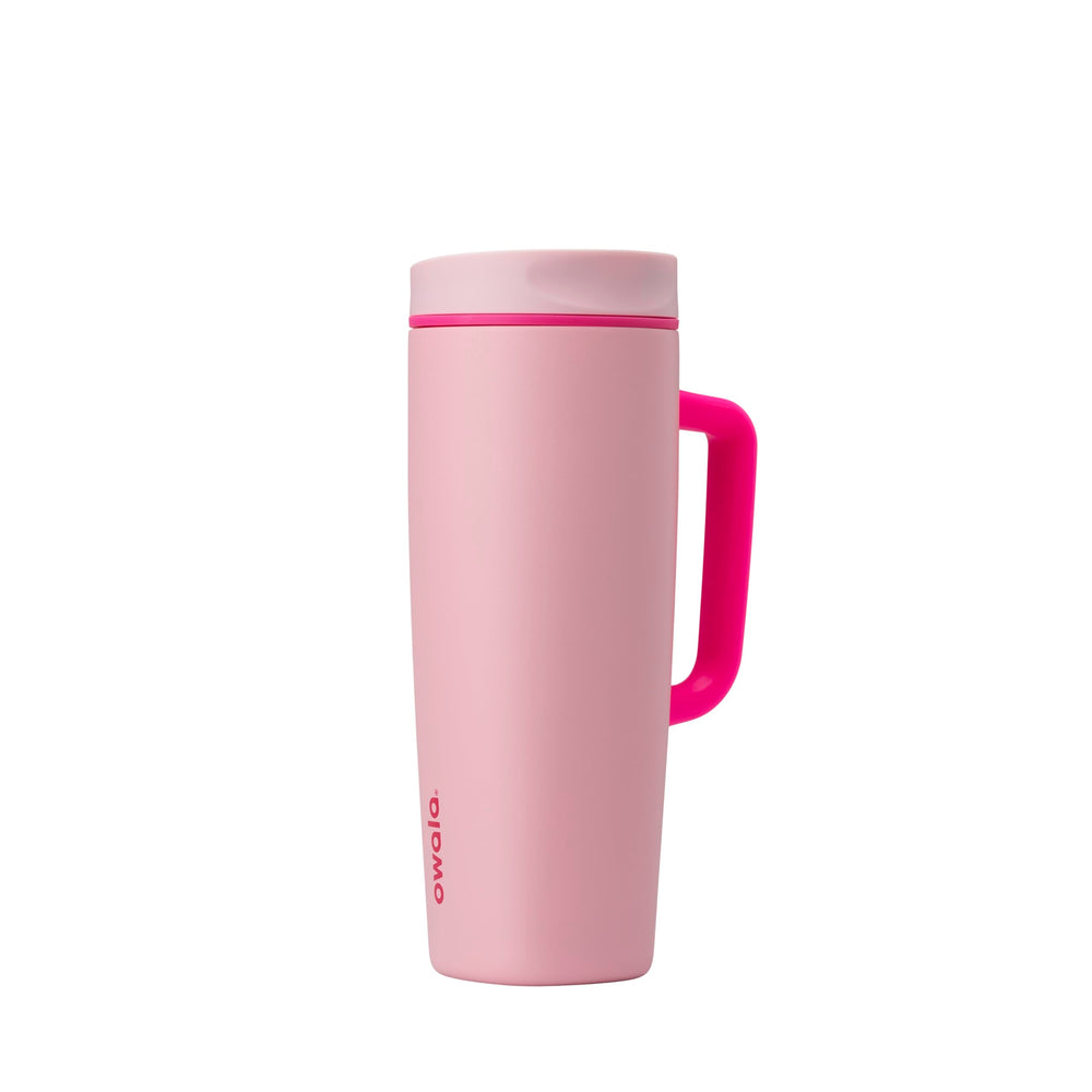 Owala SmoothSip Slider Insulated Stainless Steel Coffee Tumbler, Reusable Iced Coffee Cup, Hot Coffee Travel Mug, BPA Free 20 oz, Vanilla Bean