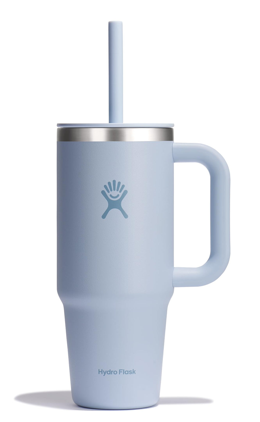 Hydro Flask Travel Tumbler with Handle, Lid and Straw - Insulated Stainless Steel in 32 Oz Trillium