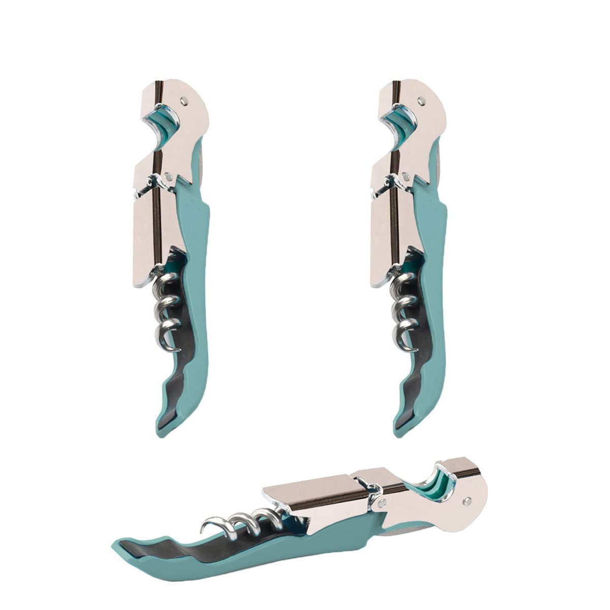 Kit-Home Professional Waiter Corkscrew Wine Openers Set (4 PCS),Upgraded with Heavy Duty Stainless Steel Hinges Wine Key for Restaurant Waiters, Sommelier, Bartenders