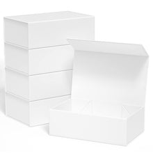 White Gift Box 10" x 6" x 3" with Magnetic Closure Lid Gift Boxe for Presents,Bridesmaid Gifts Boxes,Cute Box,Birthday Box,Luxury for Gift Packaging, Magnetic Gift Boxe for Wrapping Gifts (White)