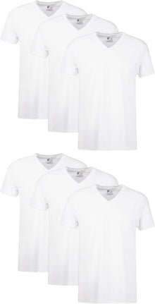 Hanes Men's Undershirts T-Shirt Pack, V-Neck Cotton Tees for Men, Moisture-Wicking, Odor Control, White Multi-Pack