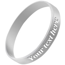 Custom Rubber Bracelet 1/10/30/50/100 ct Personalized Silicone Wristbands Customizable Debossed for Motivation, Events, Gifts, Promotions, Party, Awareness
