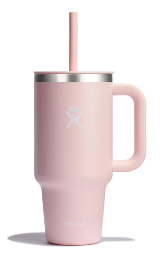 Hydro Flask Travel Tumbler with Handle, Lid and Straw - Insulated Stainless Steel in 32 Oz Trillium