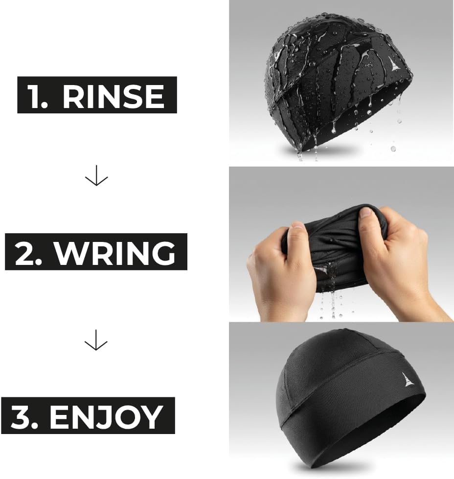 Helmet Liner Sweat Wicking Skull Cap Beanie. Ultimate Performance Moisture Wicking. Fits Under Helmets