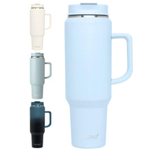 EALGRO 40 oz Tumbler with Handle, Insulated Tumblers with Lid and Straw, Large Metal Sports Water Bottle Jug, Thermal Stainless Steel Travel Coffee Mug Cup, Black