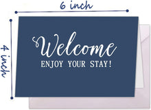 Besttile Hotel & Motel Greeting Cards,4x6 inch Welcome Enjoy Your Stay Welcome Guests Card with Envelope,20 Pcs Per Pack