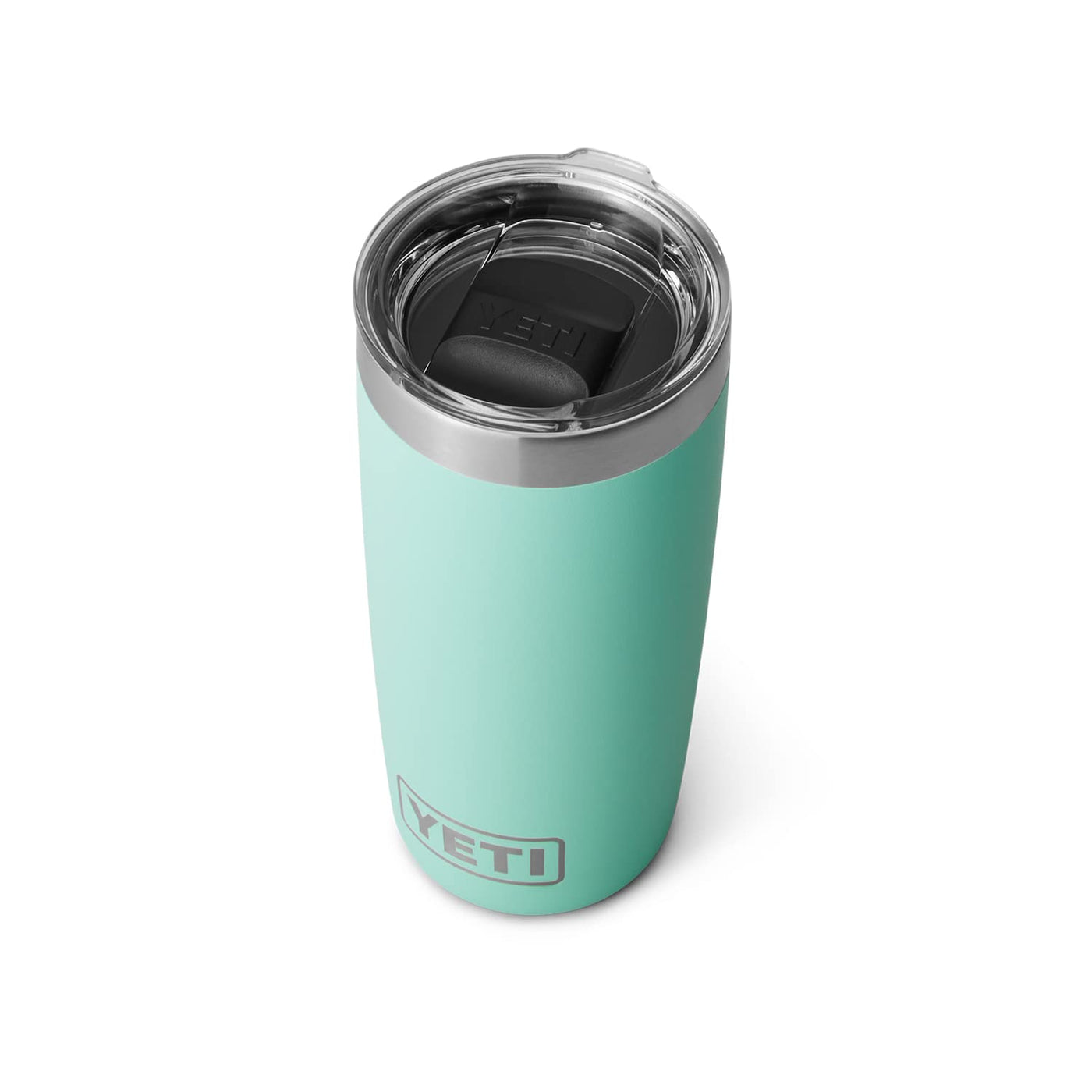 YETI Rambler 10 oz Tumbler, Stainless Steel, Vacuum Insulated with MagSlider Lid, Black Forest Green
