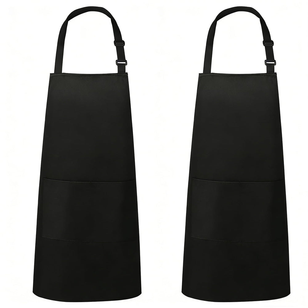 VALOME 2 Pack Kitchen Aprons, Apron for Cooking with 2 Pockets, Unisex Adjustable Neck Strap Chef Aprons for Men Women