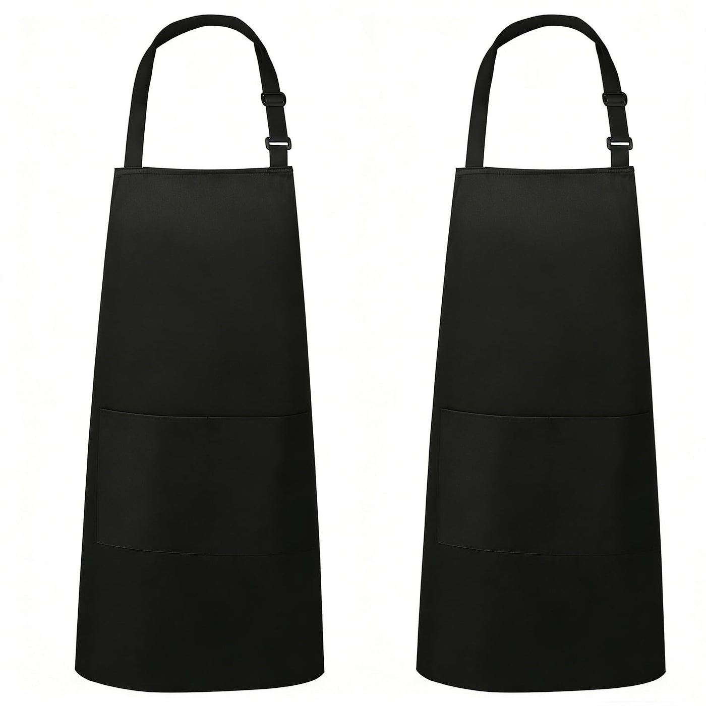VALOME 2 Pack Kitchen Aprons, Apron for Cooking with 2 Pockets, Unisex Adjustable Neck Strap Chef Aprons for Men Women