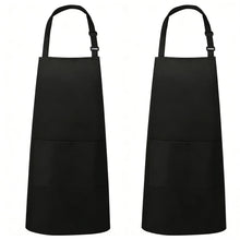 VALOME 2 Pack Kitchen Aprons, Apron for Cooking with 2 Pockets, Unisex Adjustable Neck Strap Chef Aprons for Men Women