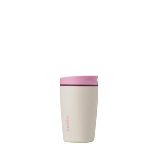 Owala SmoothSip Slider Insulated Stainless Steel Coffee Tumbler, Reusable Iced Coffee Cup, Hot Coffee Travel Mug, BPA Free 20 oz, Vanilla Bean