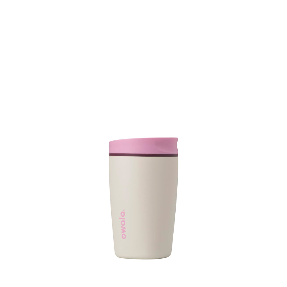 Owala SmoothSip Slider Insulated Stainless Steel Coffee Tumbler, Reusable Iced Coffee Cup, Hot Coffee Travel Mug, BPA Free 12 oz, Vanilla Bean