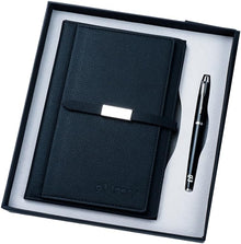 Multifunctional Professional PU Leather A5 Black Notebook and Journal with Pen, Card Holder, and Gift Box – for Business, Office, and Students