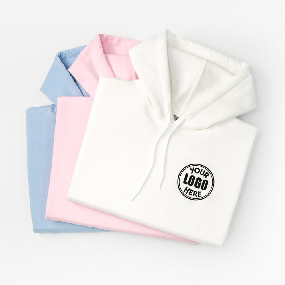 COUPLEHOODIES Custom Embroidered Logo Sweatshirt – Personalized Company Name or Branding, Teams, or Staff Uniforms