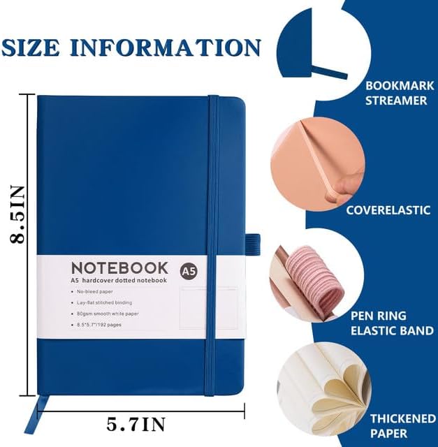 Personalized Notebook-Can Customize Logo/Text/Image, Customizable A5 Journal Notebook Daily Journals For Writing-192 Lined Pages 8.5 x 5.71 Inch,Black