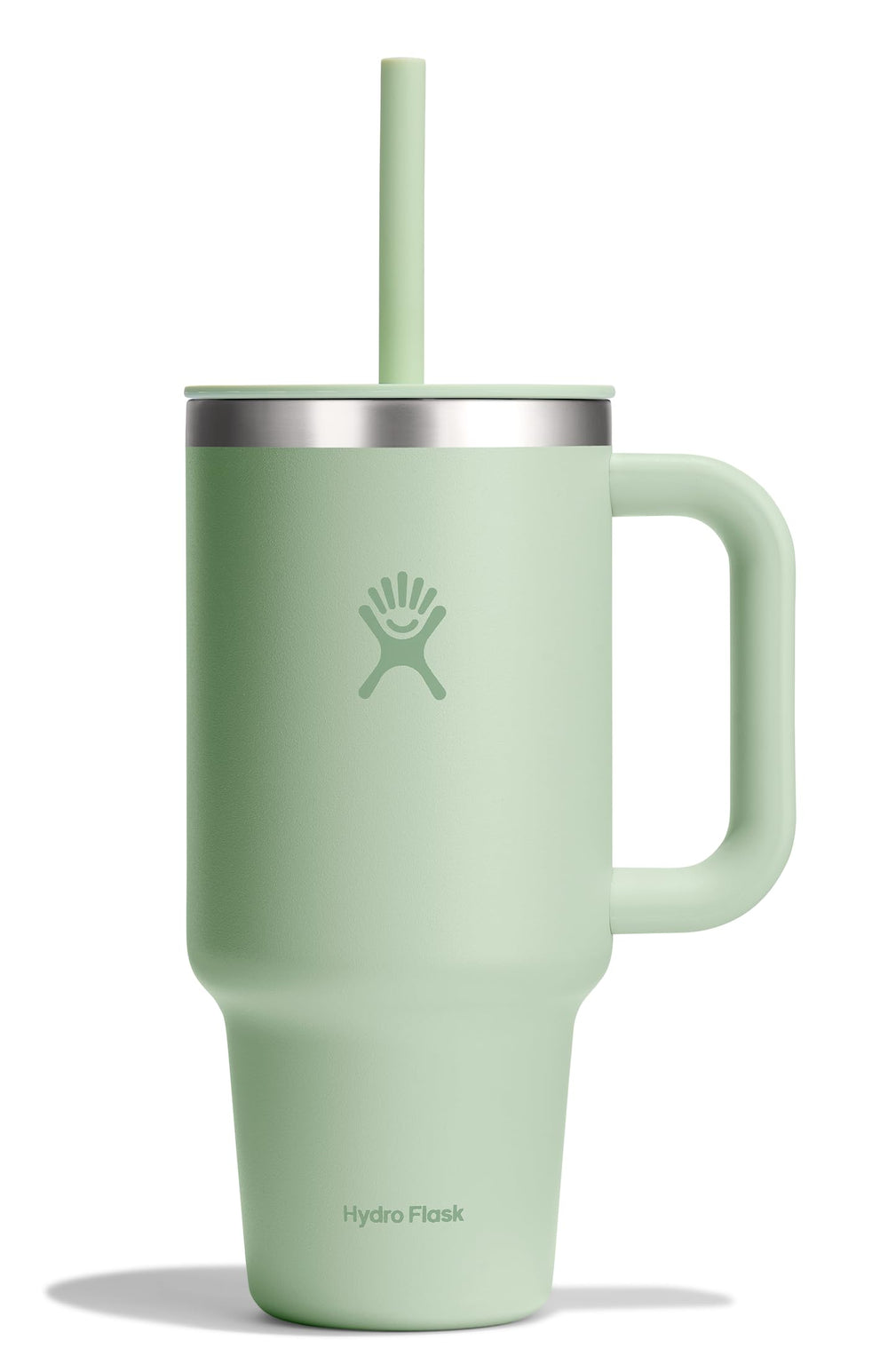 Hydro Flask Travel Tumbler with Handle, Lid and Straw - Insulated Stainless Steel in 32 Oz Trillium