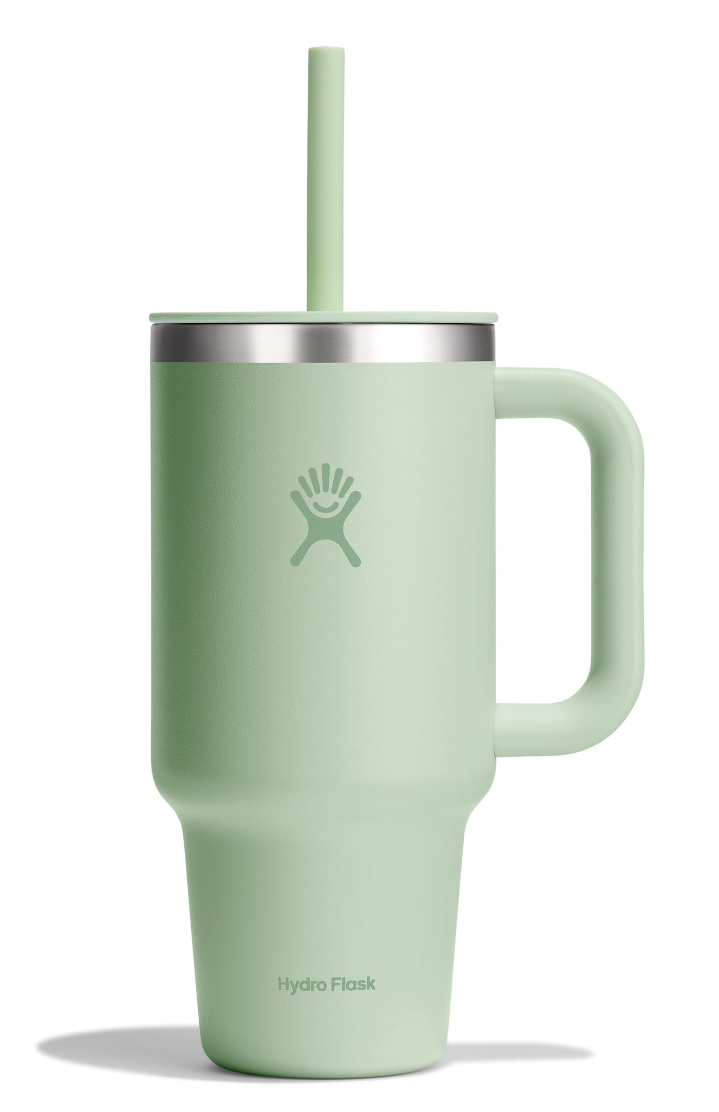 Hydro Flask Travel Tumbler with Handle, Lid and Straw - Insulated Stainless Steel in 32 Oz Trillium