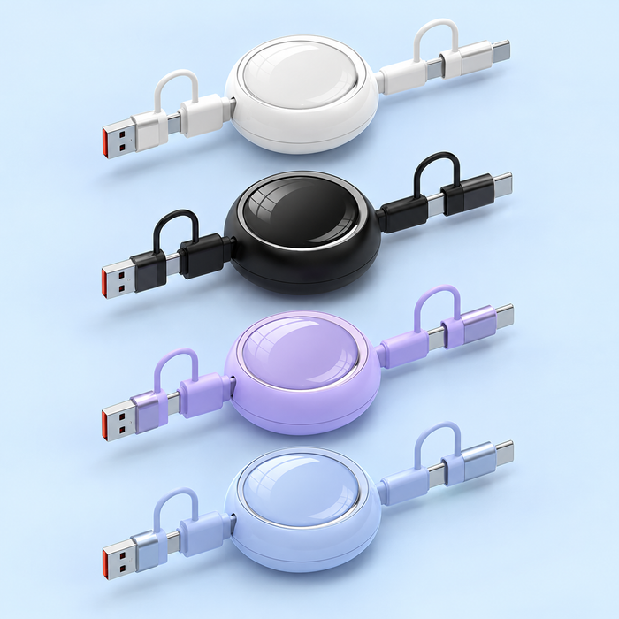 100W Retractable Multi-Connector Cable
