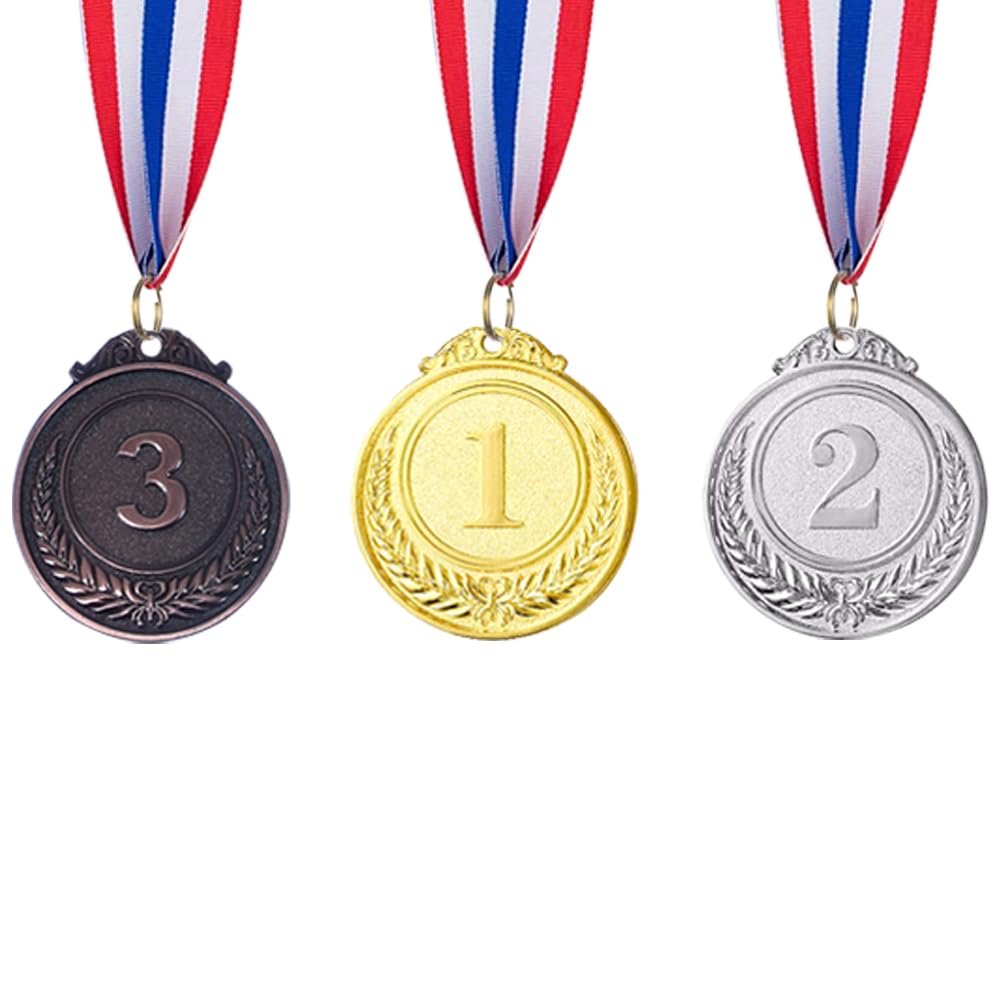 Gold Silver Bronze Award Medals-Winner Medals Gold Silver Bronze Prizes for Competitions, Party, 2 Inches