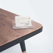 HSYMQ Acrylic Business Card Holder for Desk, Clear Plastic Business Cards Display Holders Stand, Fits 30-50 Business Cards