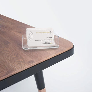 HSYMQ Acrylic Business Card Holder for Desk, Clear Plastic Business Cards Display Holders Stand, Fits 30-50 Business Cards