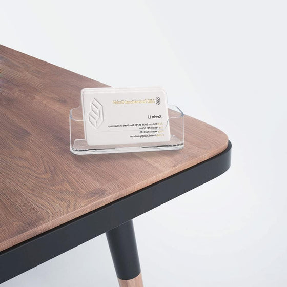HSYMQ Acrylic Business Card Holder for Desk, Clear Plastic Business Cards Display Holders Stand, Fits 30-50 Business Cards - hover image