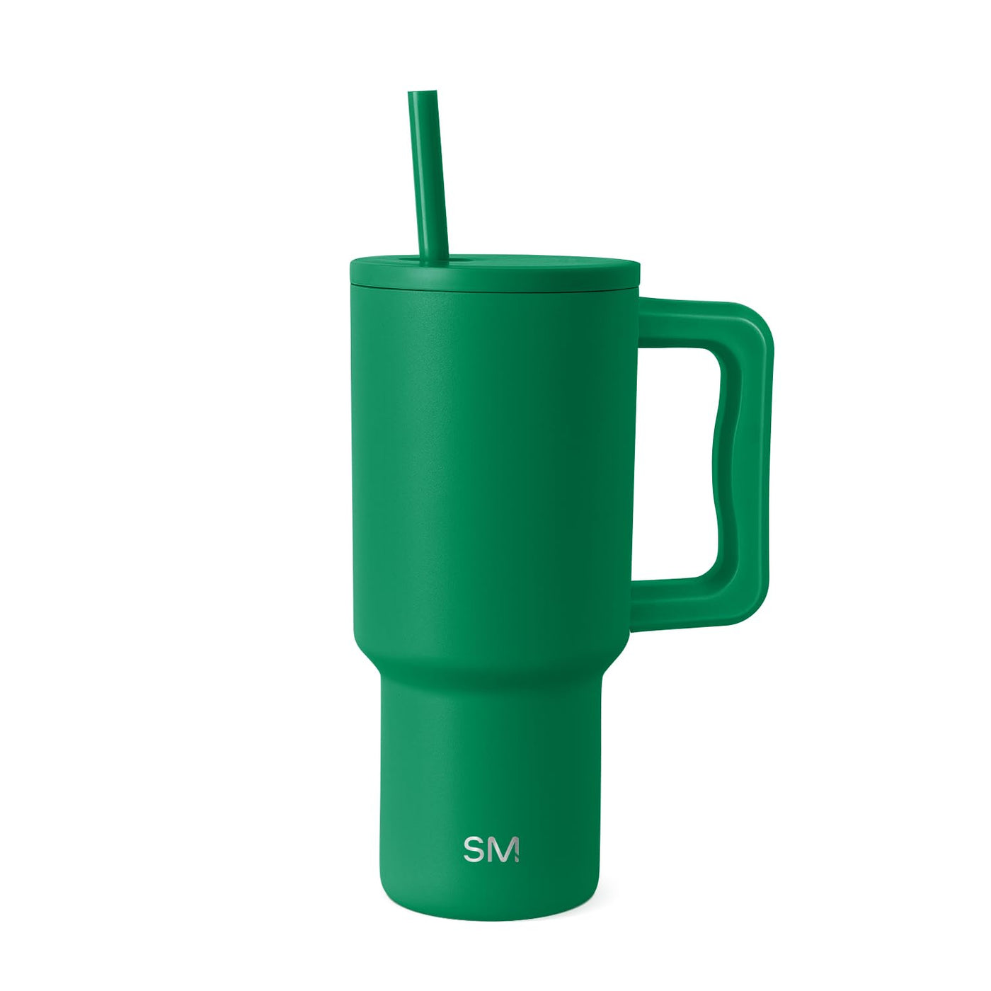 Simple Modern 40 oz Trek Tumbler with Handle and Straw Lid | Cup Holder Friendly Insulated Stainless Steel Travel Mug | Midnight Black