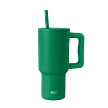 Simple Modern 40 oz Trek Tumbler with Handle and Straw Lid | Cup Holder Friendly Insulated Stainless Steel Travel Mug | Midnight Black