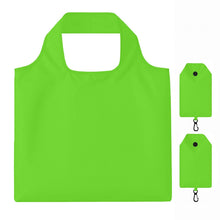 2 Pack Foldable Shopping Bag, Waterproof Reusable Grocery Tote Bag Holder,Nylon(Green A)