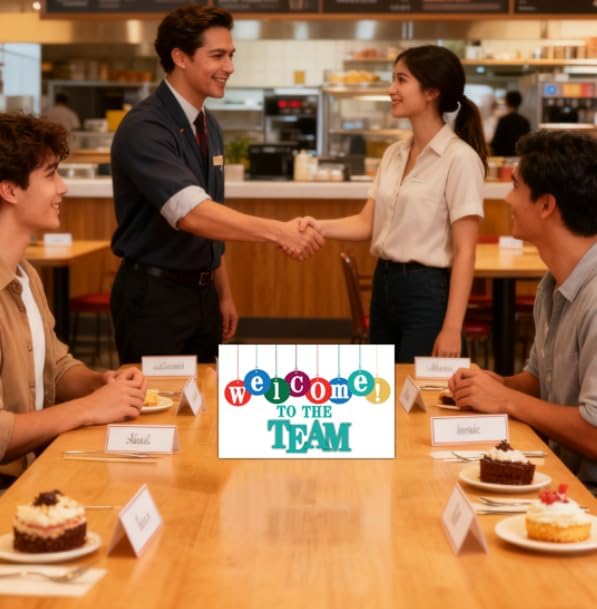 50 Pcs Welcome to the Team Cards 4x6 Inches New Hire Welcome Card for for New Employees Work New Colleague Office Supplies(No envelope)