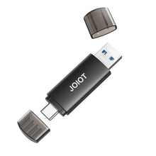 JOIOT 128GB USB C Flash Drive Dual USB 3.0 Flash Drive Type C + USB A Portable Type-C Flash Drive 2-in-1 USB-C Thumb Drive for Smartphone Tablet Computer Mac iPhone 15 Black