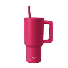 Simple Modern 40 oz Trek Tumbler with Handle and Straw Lid | Cup Holder Friendly Insulated Stainless Steel Travel Mug | Midnight Black