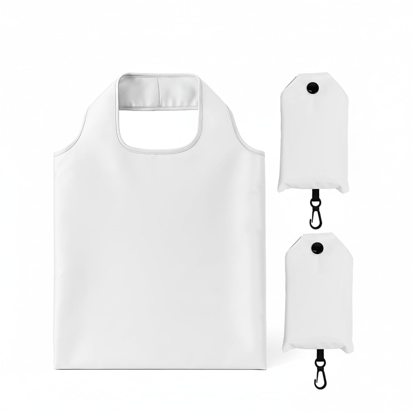 2 Pack Foldable Shopping Bag, Waterproof Reusable Grocery Tote Bag Holder,Nylon(Green A)