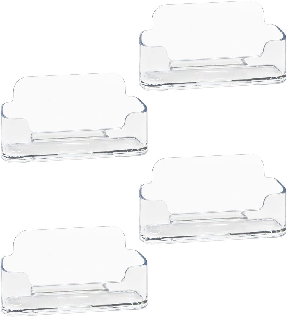 HSYMQ Acrylic Business Card Holder for Desk, Clear Plastic Business Cards Display Holders Stand, Fits 30-50 Business Cards