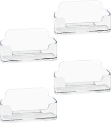 HSYMQ Acrylic Business Card Holder for Desk, Clear Plastic Business Cards Display Holders Stand, Fits 30-50 Business Cards