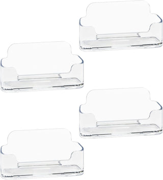 HSYMQ Acrylic Business Card Holder for Desk, Clear Plastic Business Cards Display Holders Stand, Fits 30-50 Business Cards